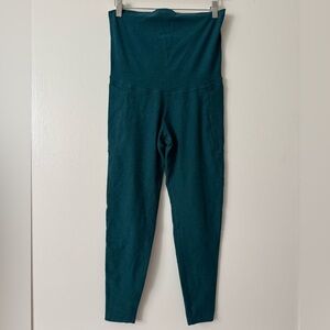 Beyond the Bump L Spacedye Maternity Leggings in Teal Blue